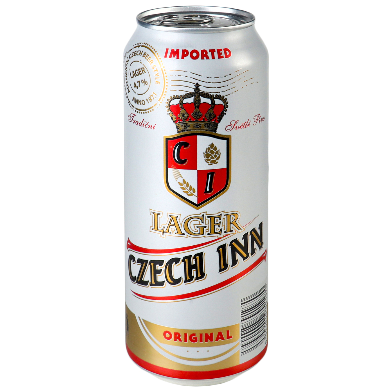 Пиво Czech INN Lager світле фільтроване 0.5л 4.7% 2