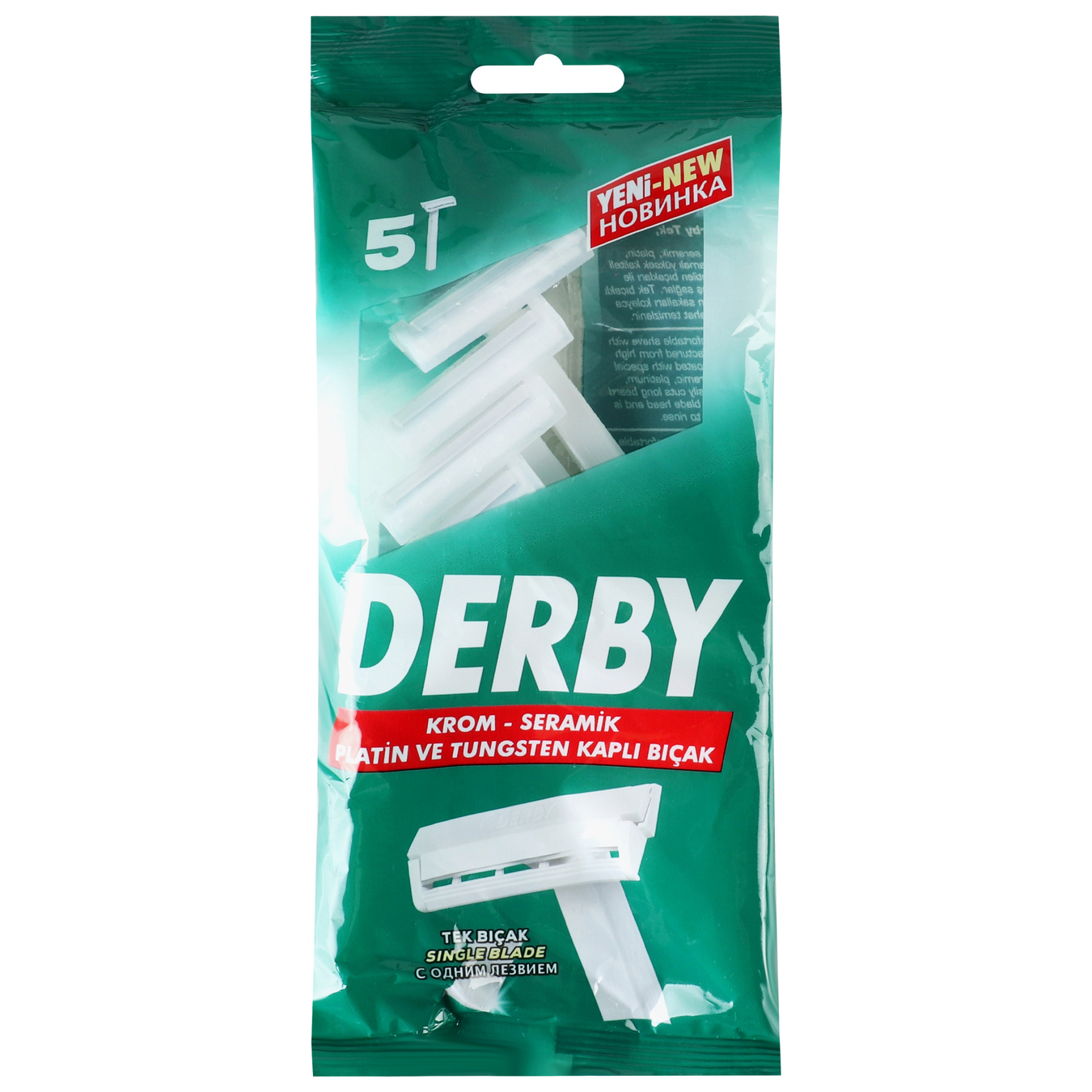Derby men's single-blade shaver 5 pcs