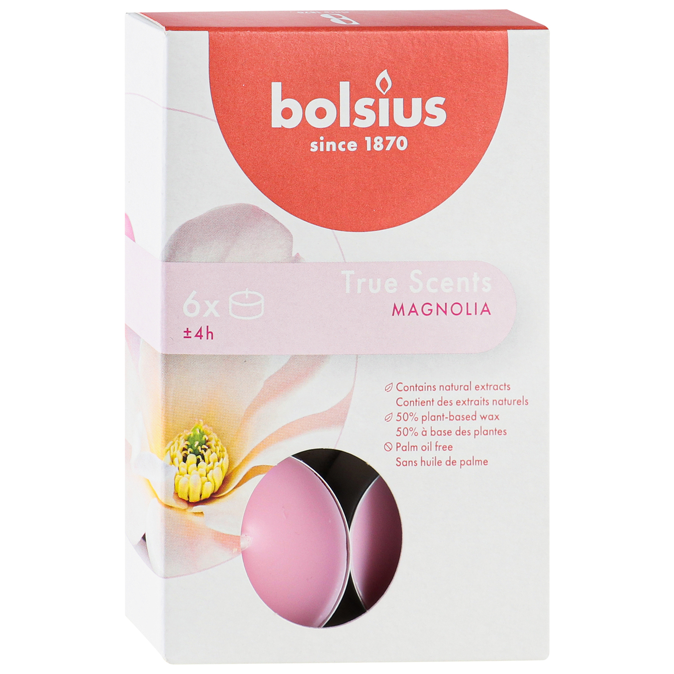 Bolsius True Scents Magnolia Candle 6pcs 2