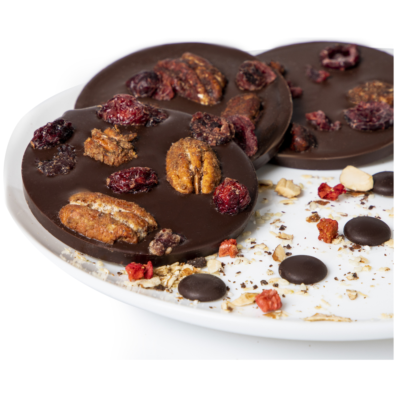 Masters of Chocolate Candy from dark chocolate with cranberries and pecans 30g
