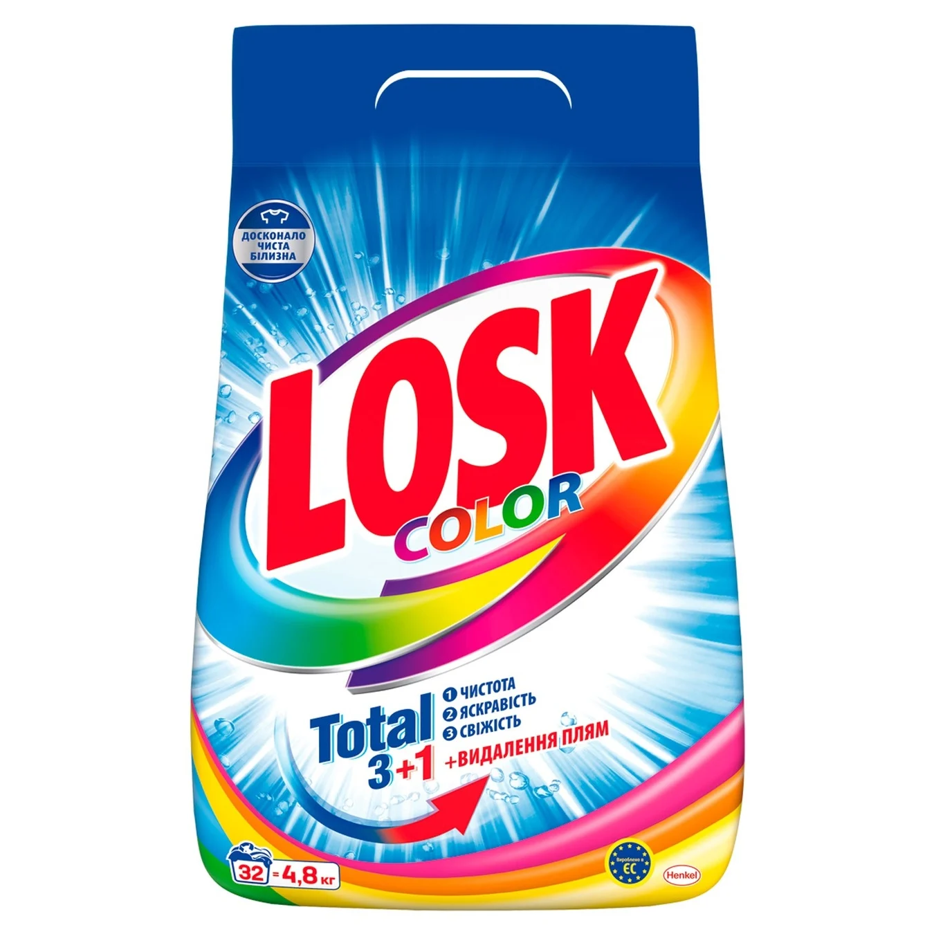 Losk machine washing powder machine for colored clothes, 4.8 kg 32 washing cycles