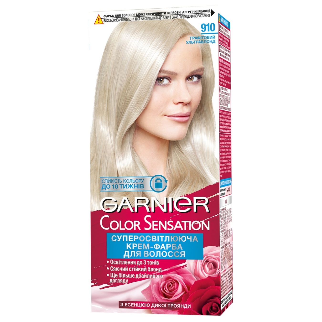 Permanent cream-dye for hair, intense color, Color Sensation tone 910