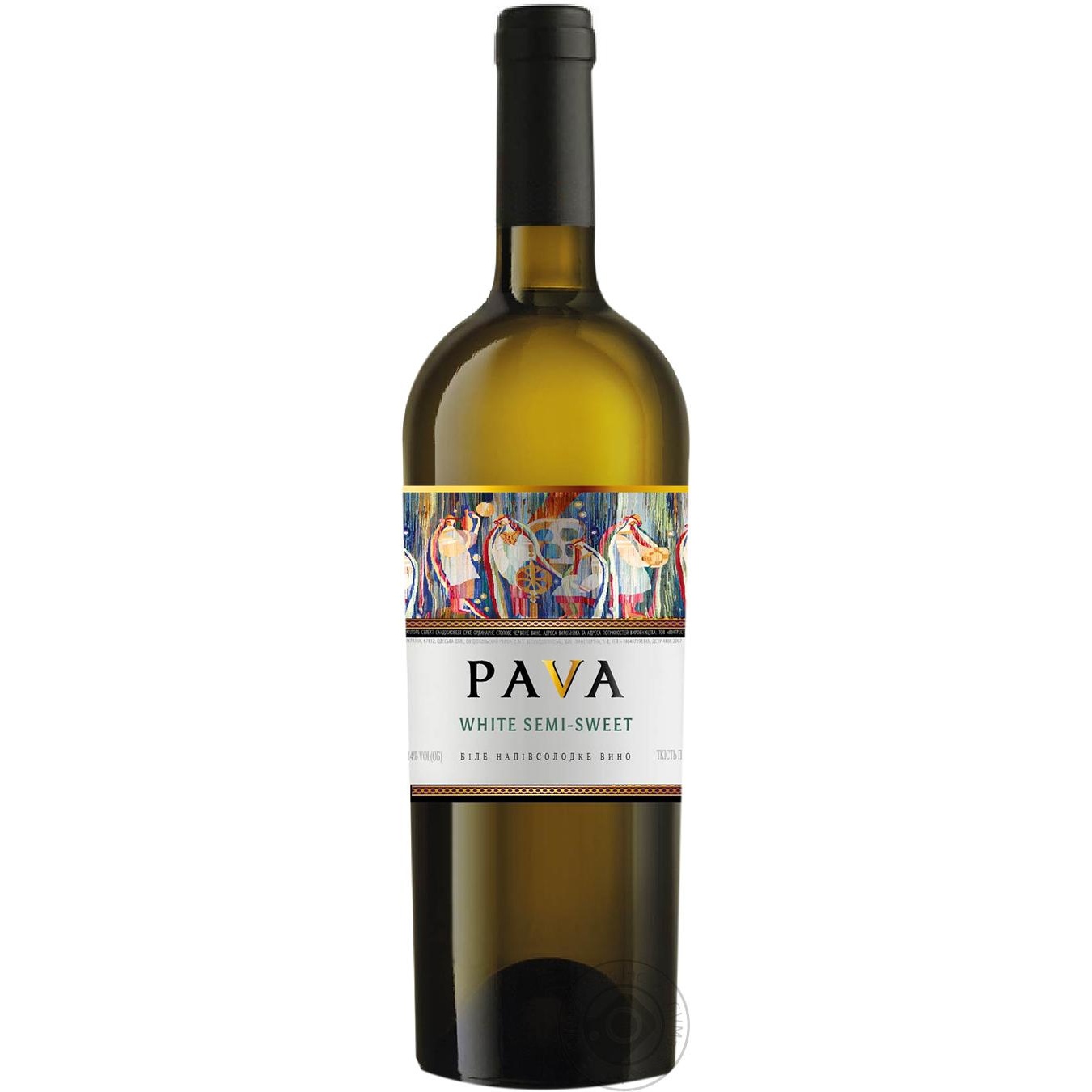 Вино Pava White Semi Sweet біле напівсолодке 13% 0,75л
