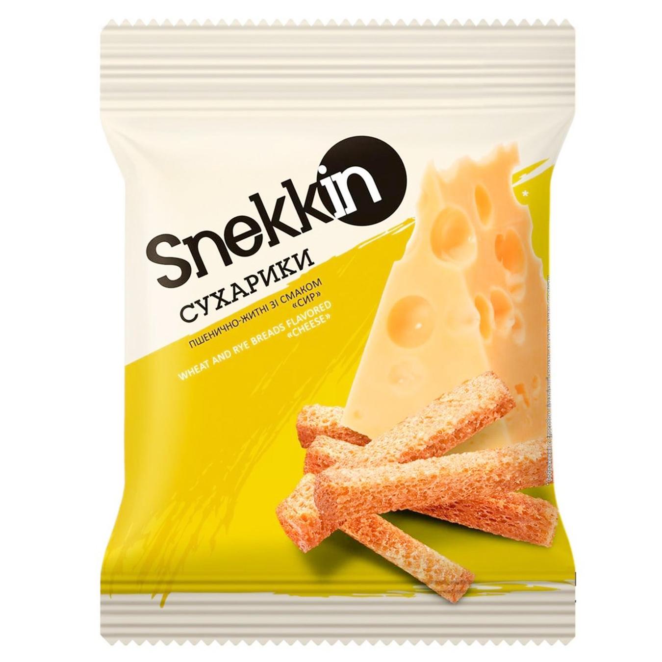 Сухарики Snekkin пшенично-житні зі смаком сиру пакет 70 г