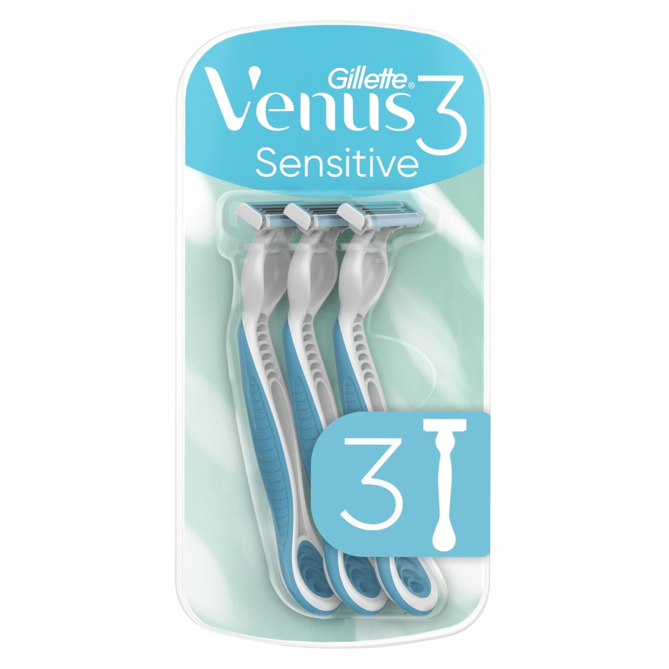 Бритви одноразові Gillette Venus 3 Sensitive для жінок 3шт