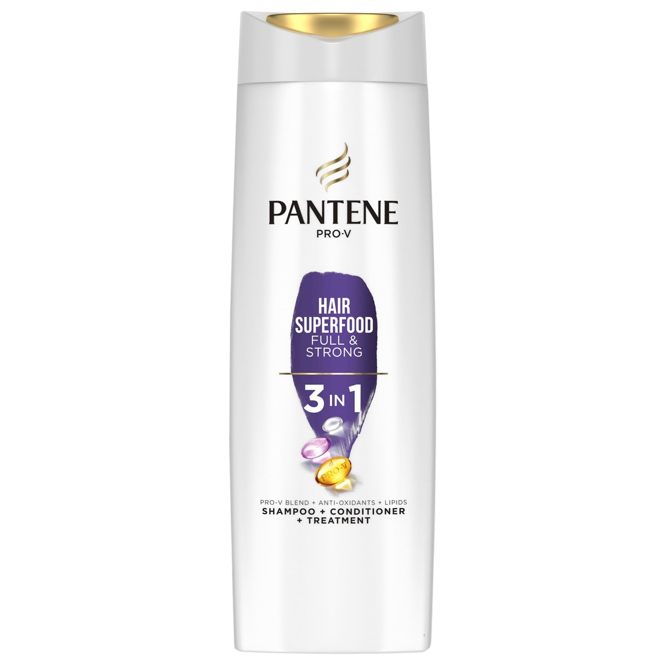 Shampoo Pantene 3 in 1 voluminous and strong 360 ml