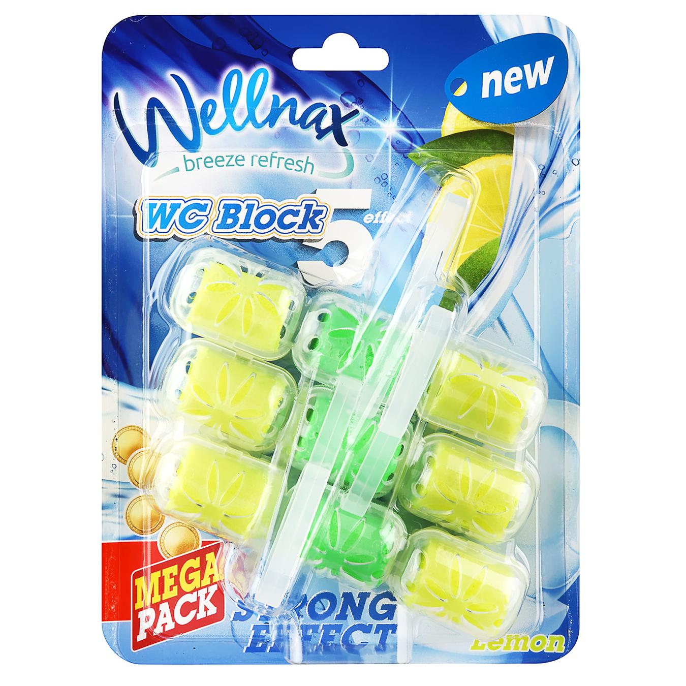 Toilet block Wellnax-3 Mega Lemon 3*57g