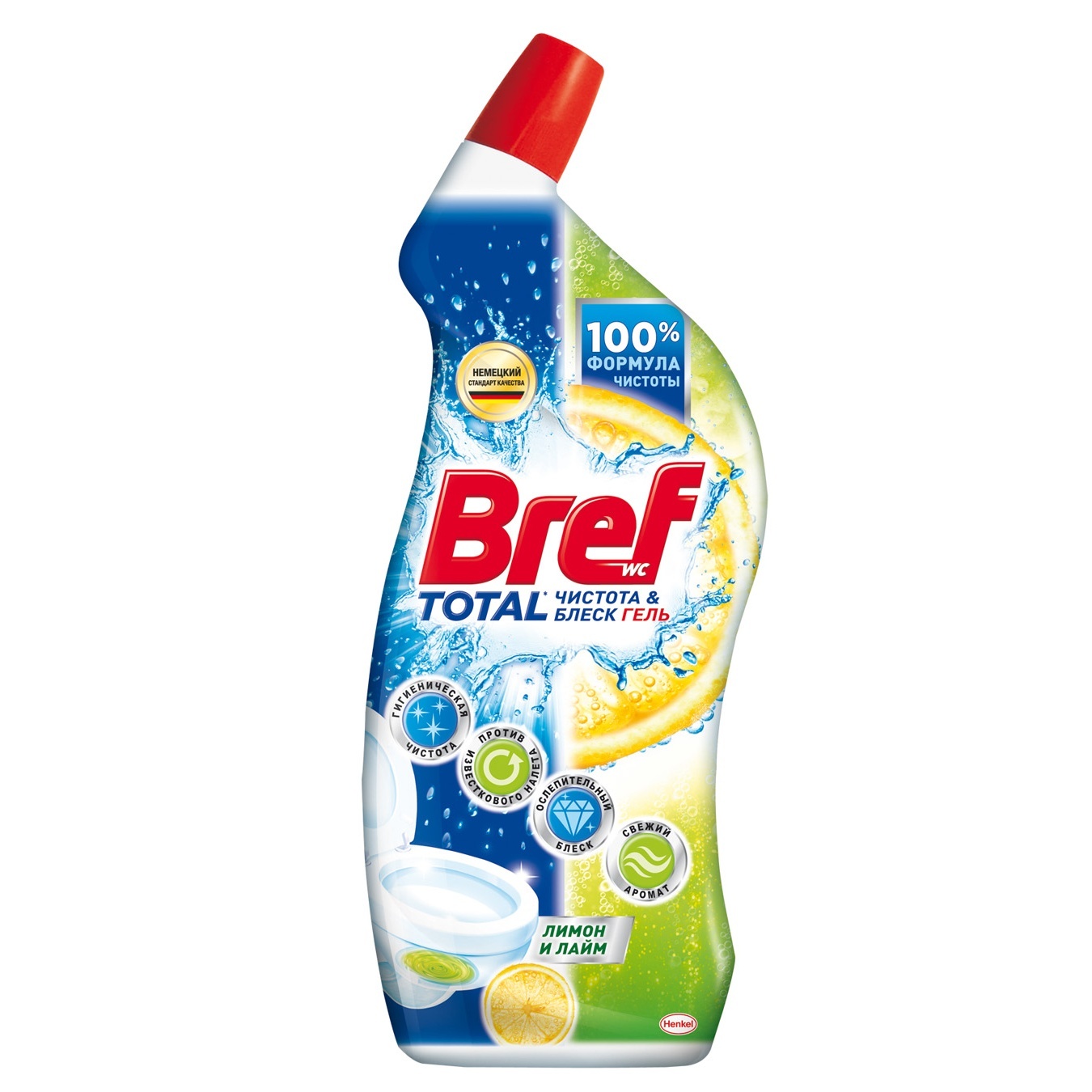 Toilet gel Bref Purity and Shine Lemon and lime with air freshener effect 700ml