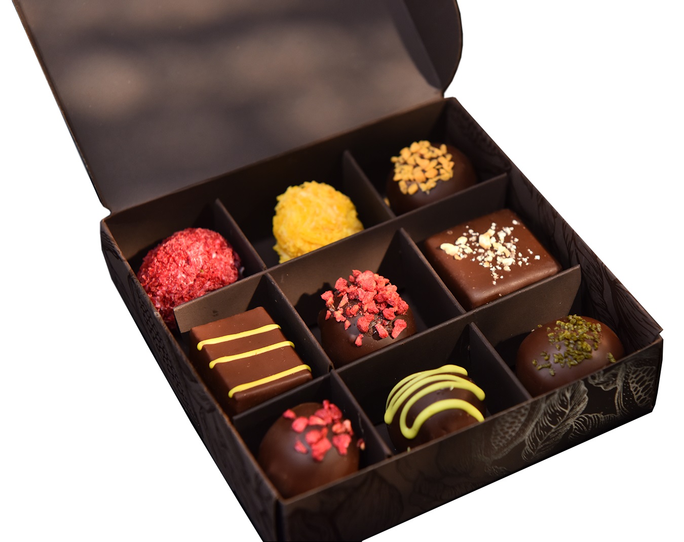 Коробка для конфет Мастера Шоколада 140*140*30мм 2