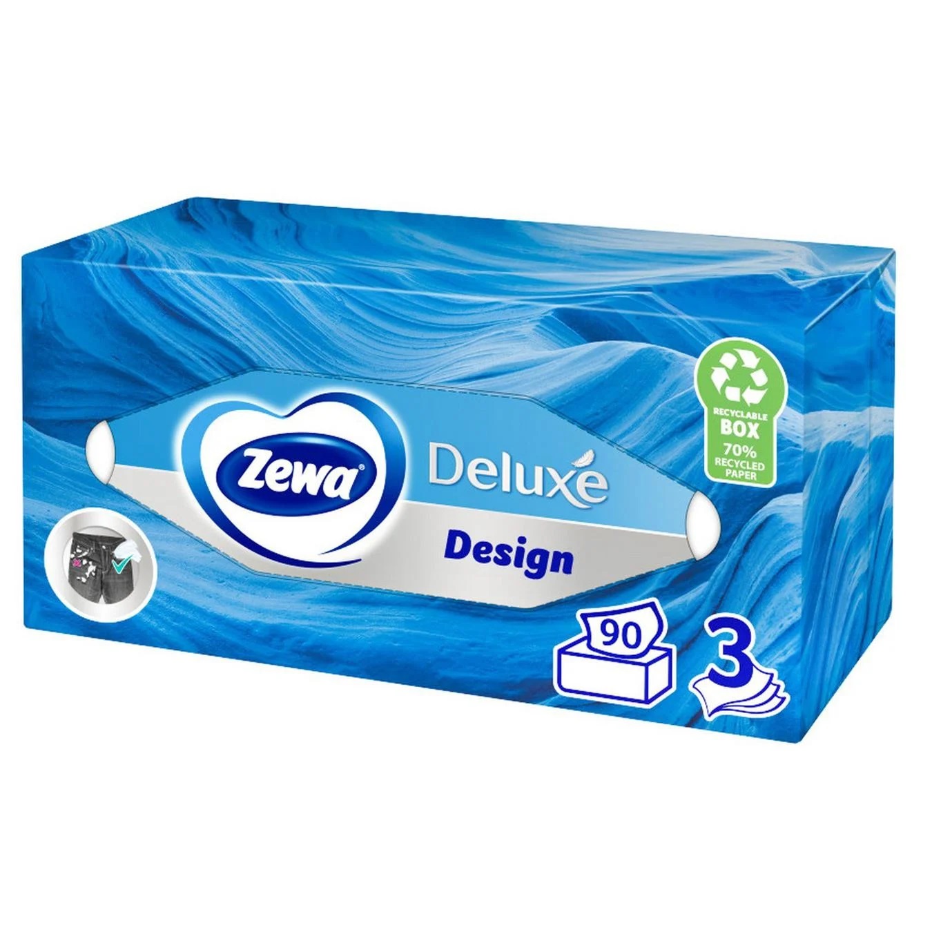 Zewa Deluxe Three-Ply Paper Tissues 90pcs 3