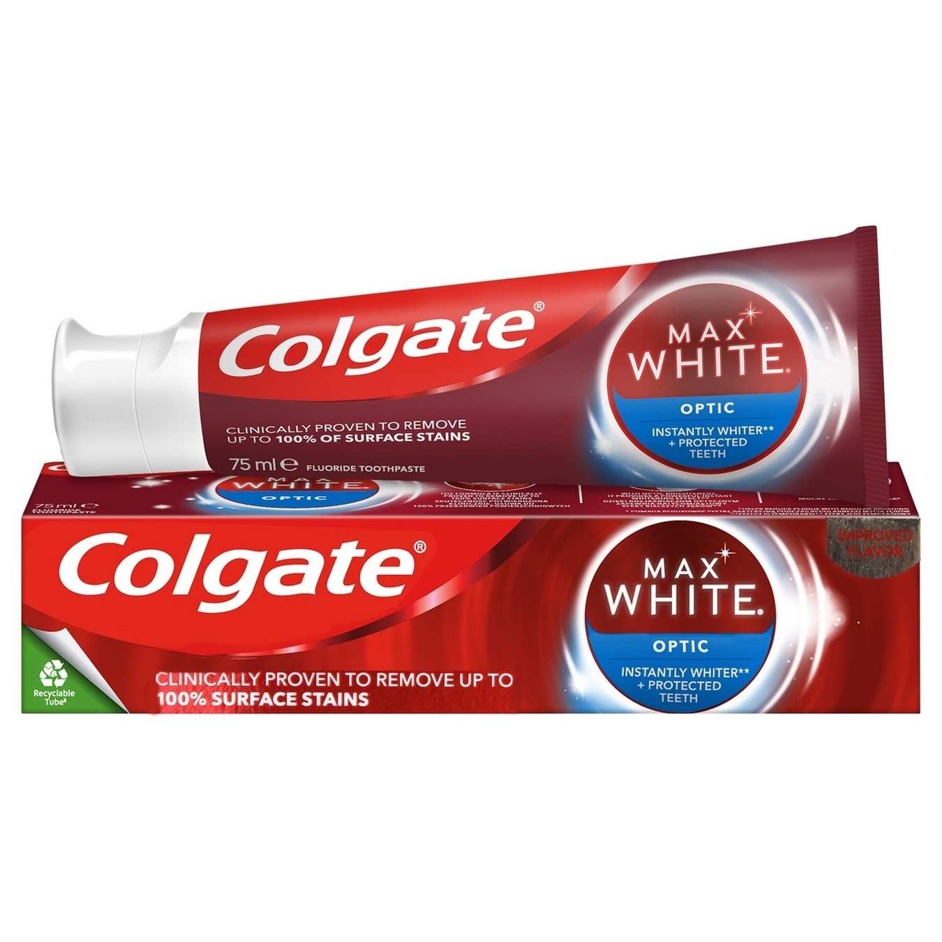 Зубна паста Colgate Max White Optic відбілююча 75мл