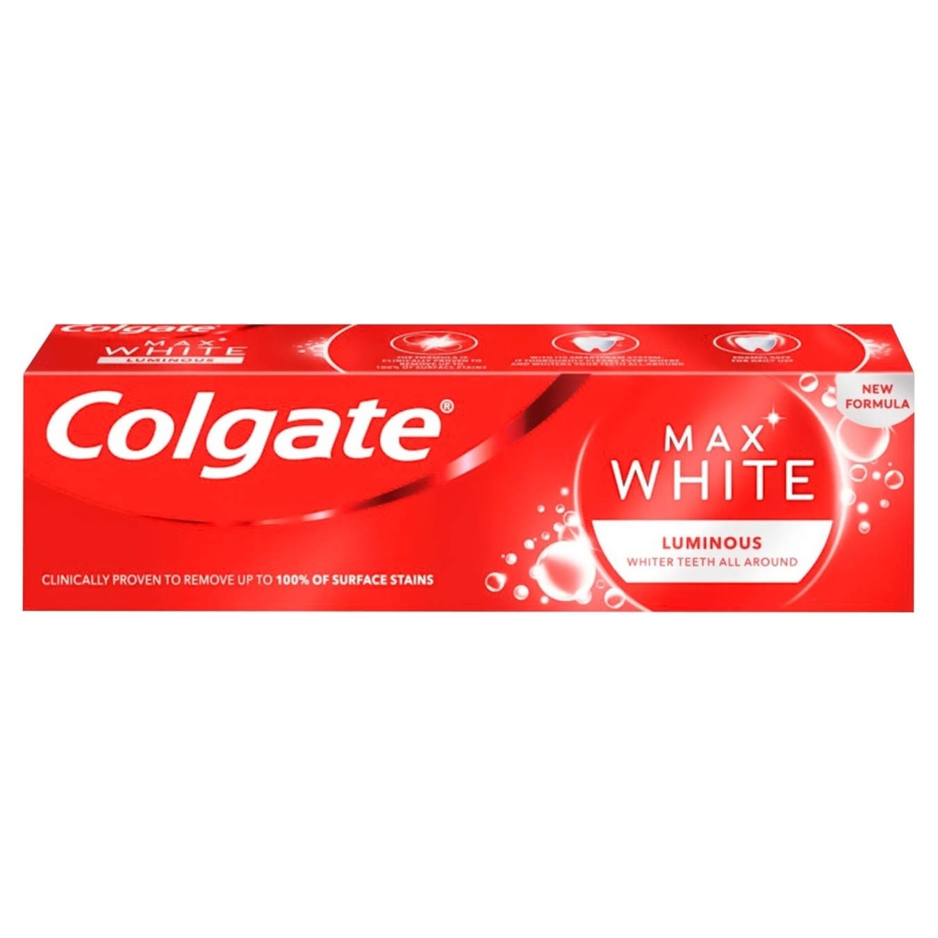 Зубна паста Colgate Max White Luminous (Optic white) відбілююча 75мл