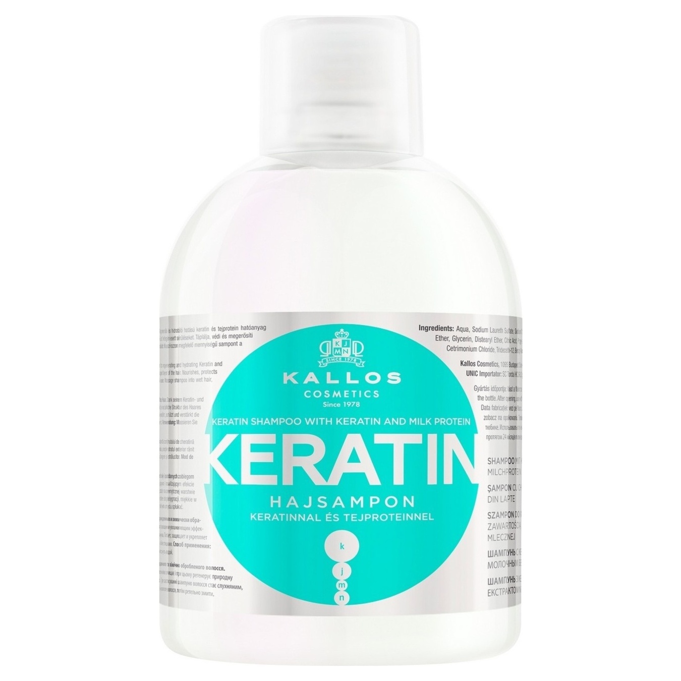 Shampoo for hair Kallos Cosmetics keratin 1000 ml