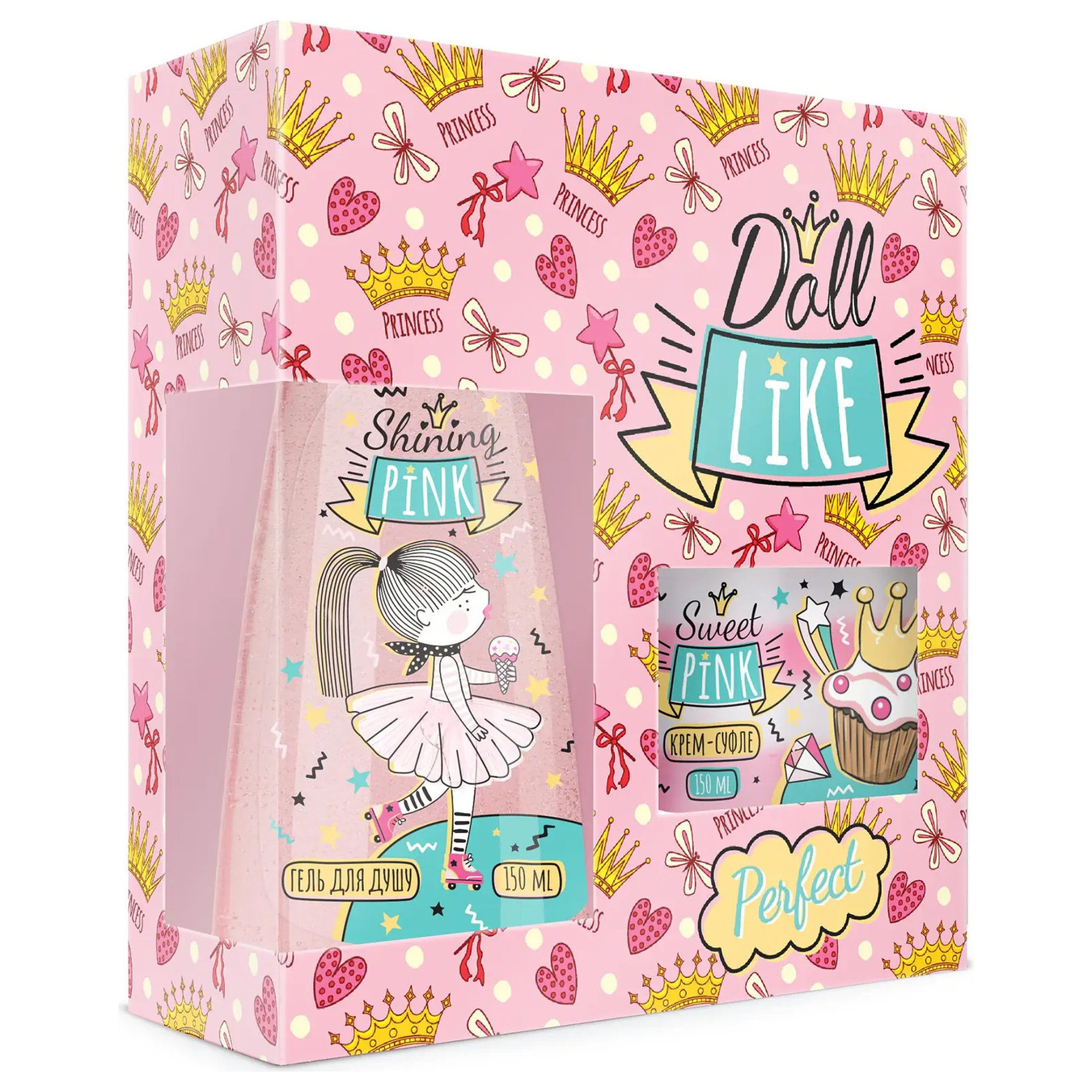 Cosmetic set for girls Liora Doll-Like Shower gel 150 ml + Souffle body cream 150 ml