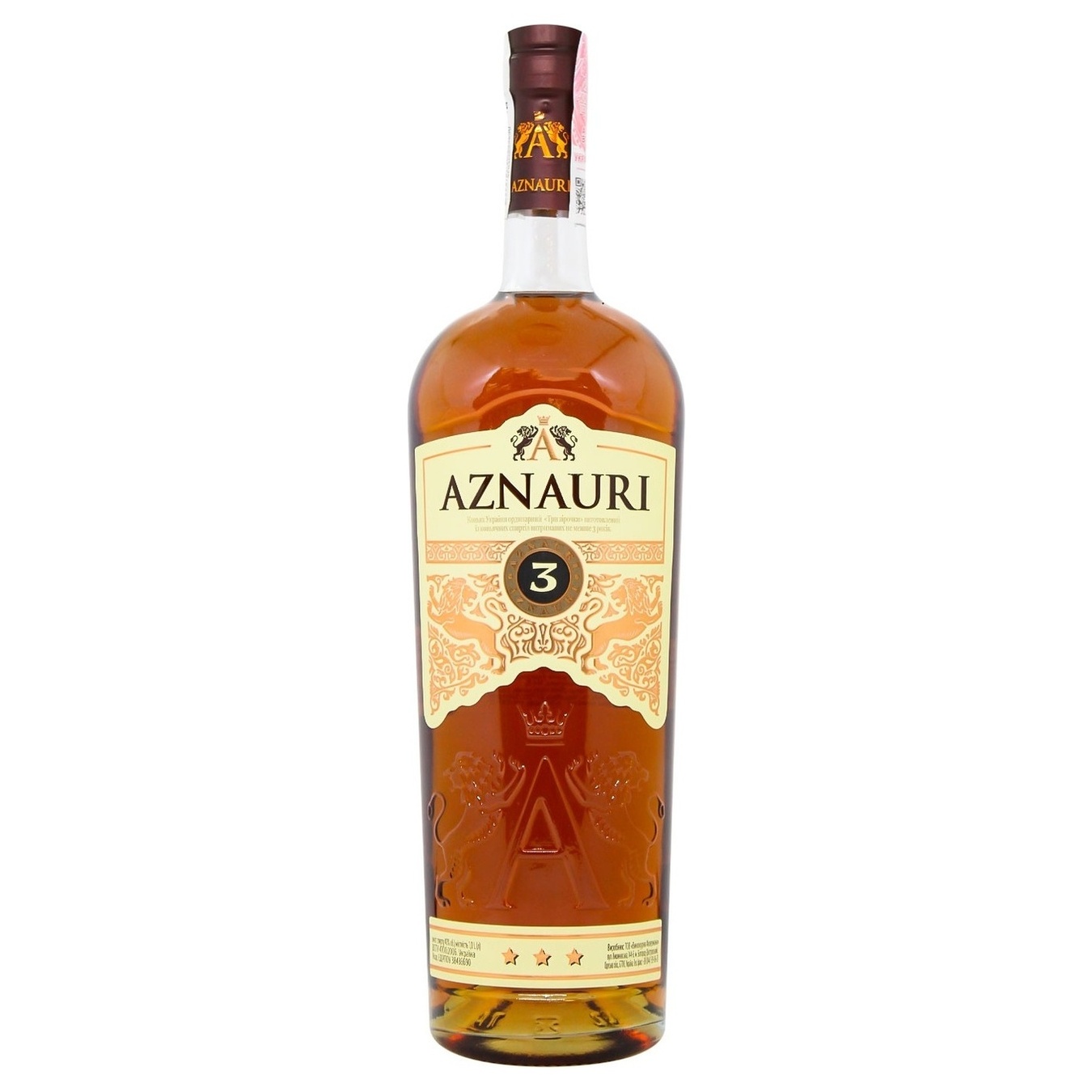 Cognac Aznauri 3* 40% 1l