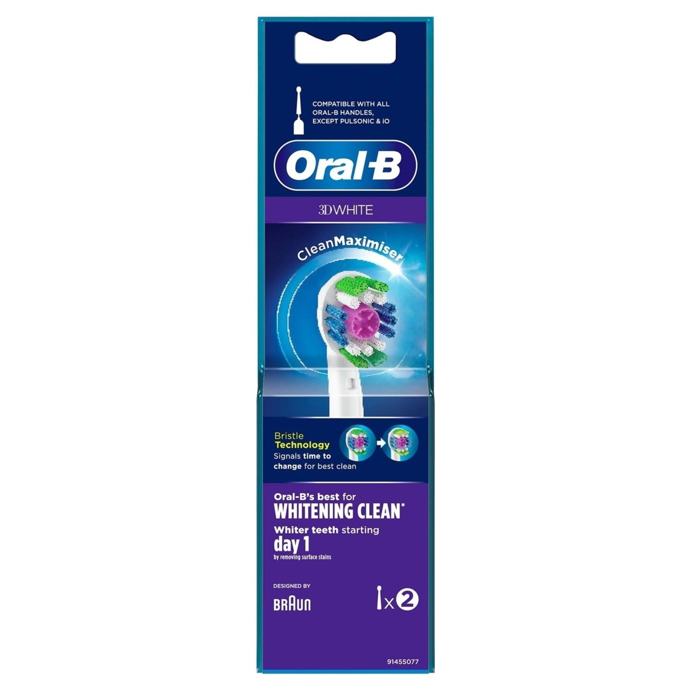 Насадка для зубной щетки Oral-B электрической ProWhite EB18 2шт 2