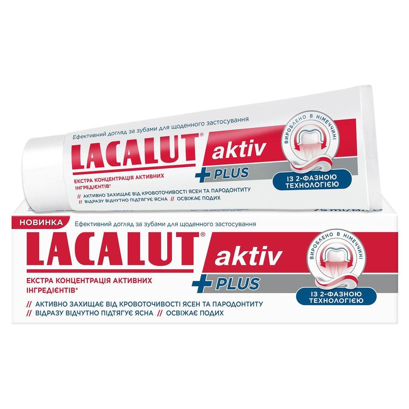 Паста зубна Lacalut Activ Plus 75мл