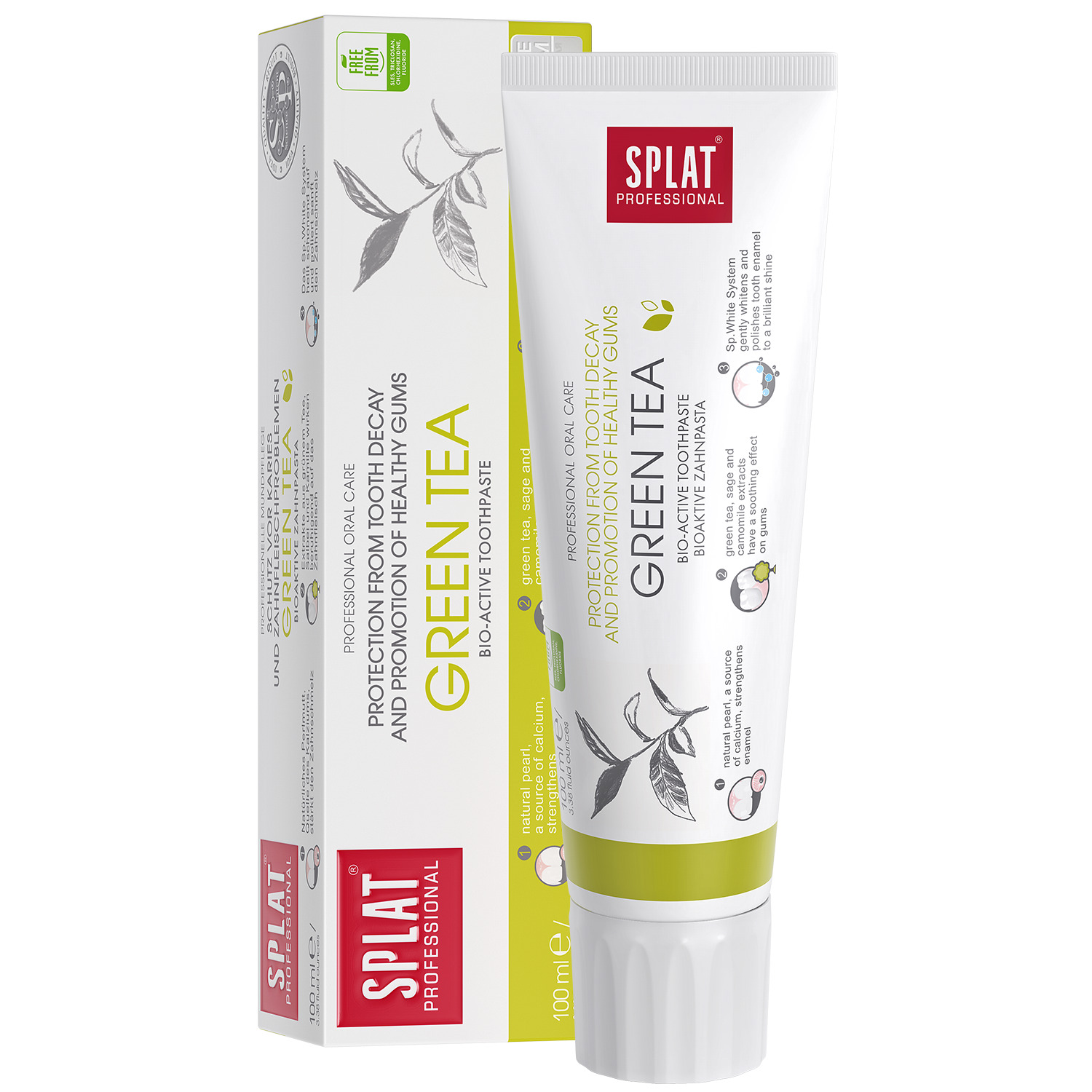 Splat Professional Green Tea Bioactive Caries Protection Toothpaste 100ml