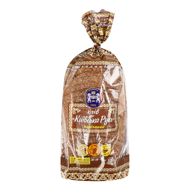 Kulinichi Kievska Rus bread custard rye sliced 700g