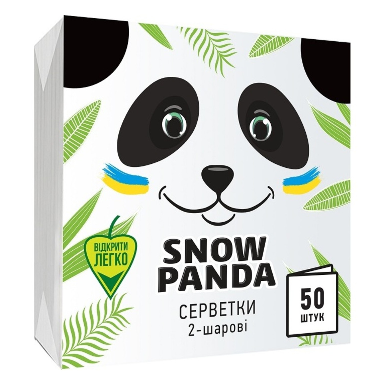 Серветки паперові Snow Panda Одношарові 24см 50шт