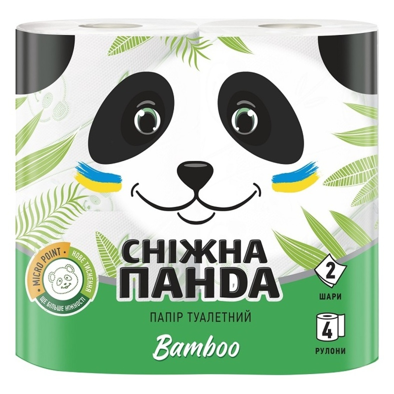 Бумага туалетная Сніжна панда Бамбук 4шт