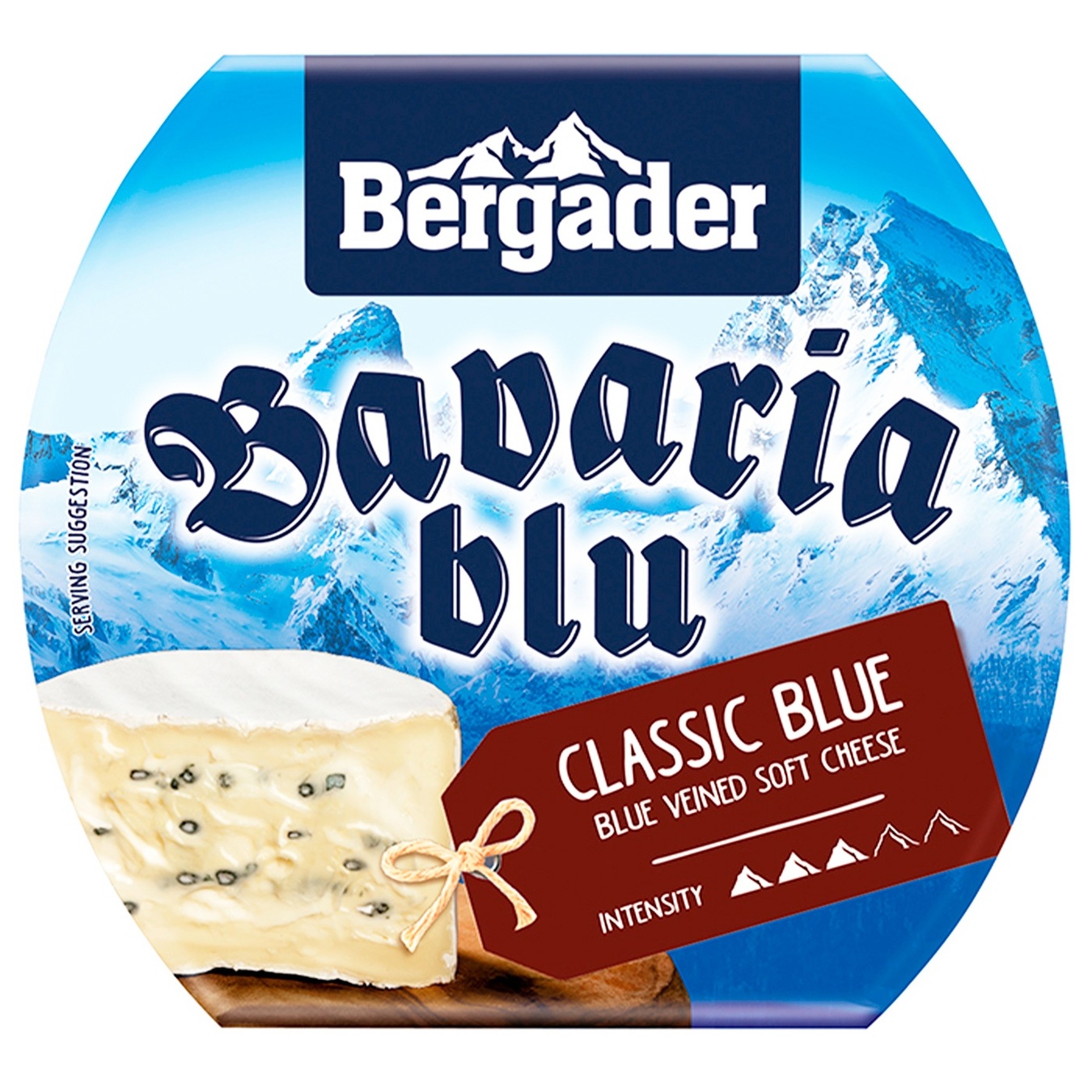 Сир Баварія Блю Bergader з білою та блакитною цвіллю 70% 150г