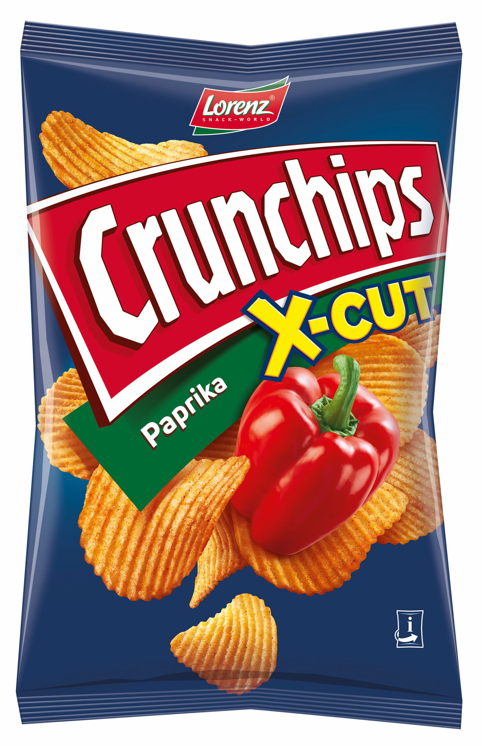 Чіпси картопляні Lorenz Crunchips X-cut Паприка хвилясті 75г