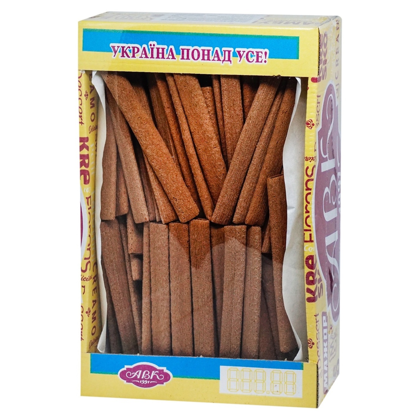 Трубочки АВК злаковые бам-бук со вкусом шоколада 1кг