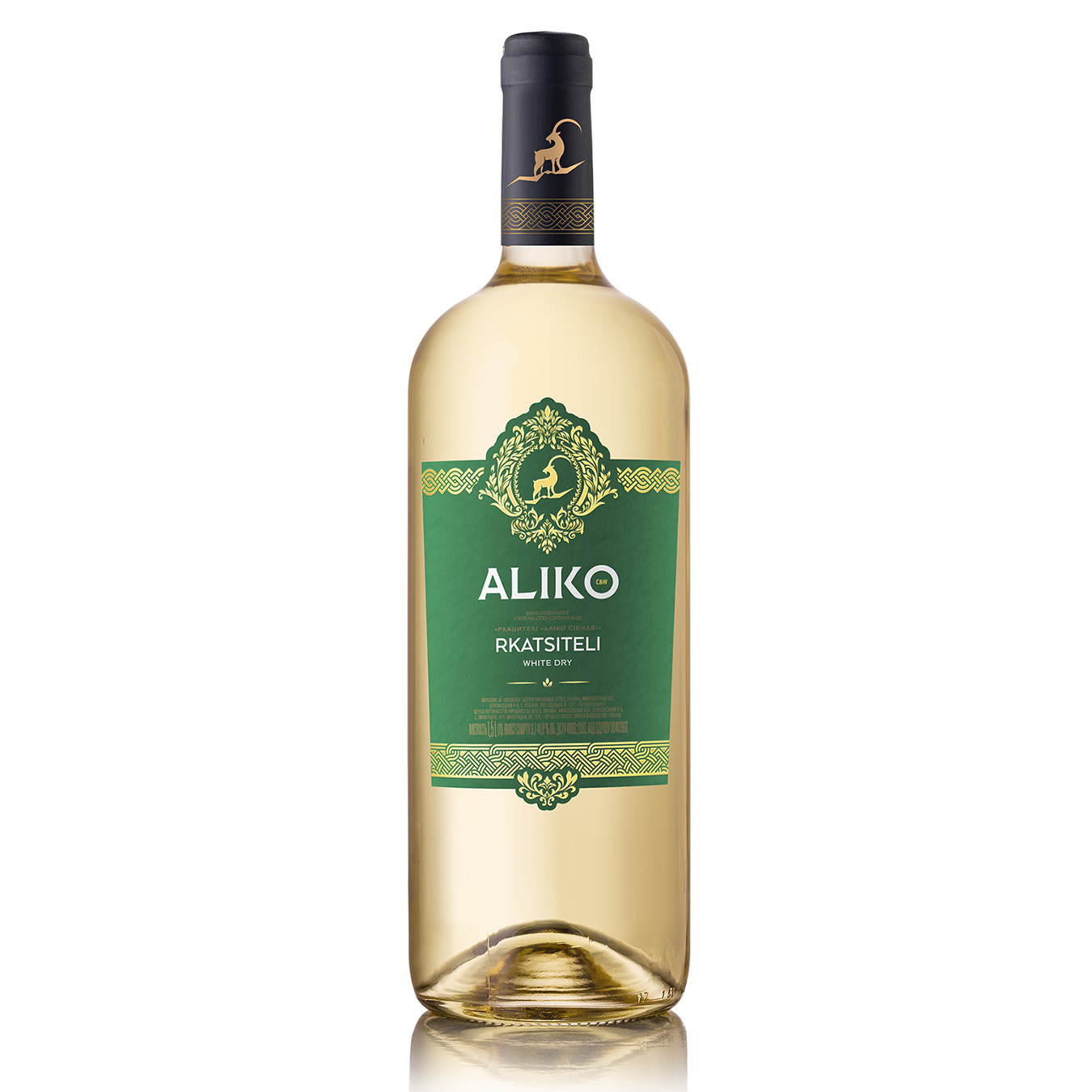 Вино Аліко Ркацителі біле сухе 9.7-14% 1,5л