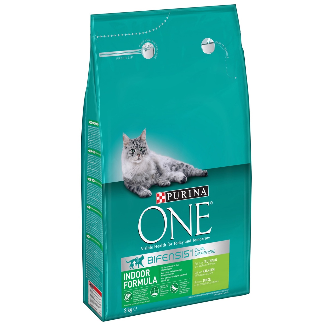 Purina One Indoor dry food with turkey and whole grains for adult cats 3kg